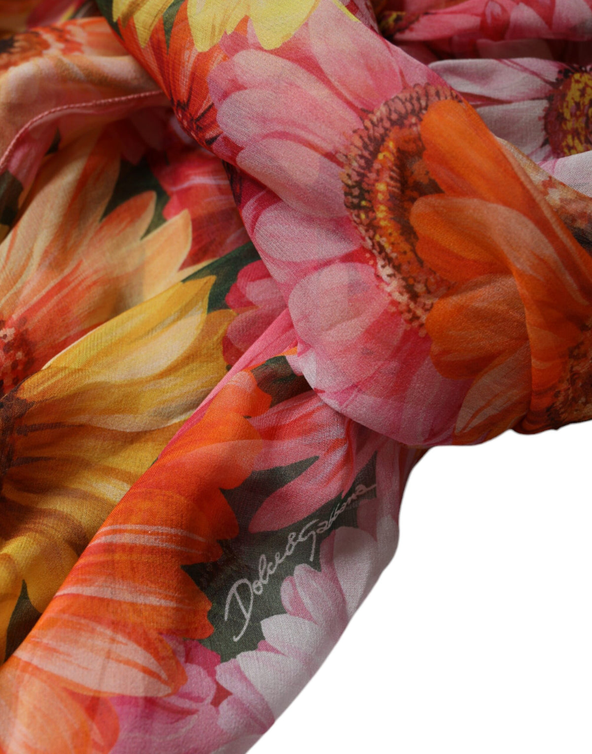Robe Midi Sans Manches V-neck Multicolore Floral Dolce & Gabbana
