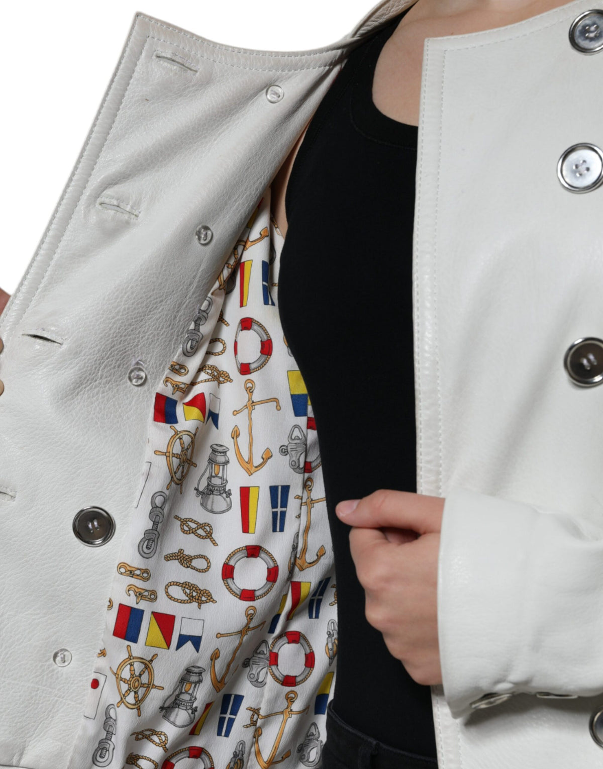 Dolce & Gabbana Blazer Jacket Double Boutonné Blanc