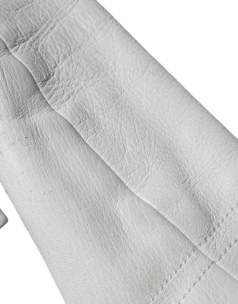 Dolce & Gabbana White Double Breasted Blazer Jacket