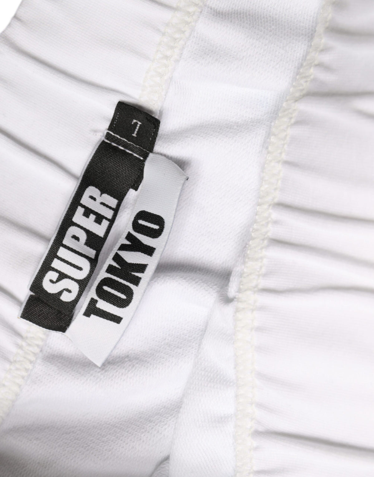 STK Jupe Crayon Longue Blanc en Coton Élastique Taille Haute