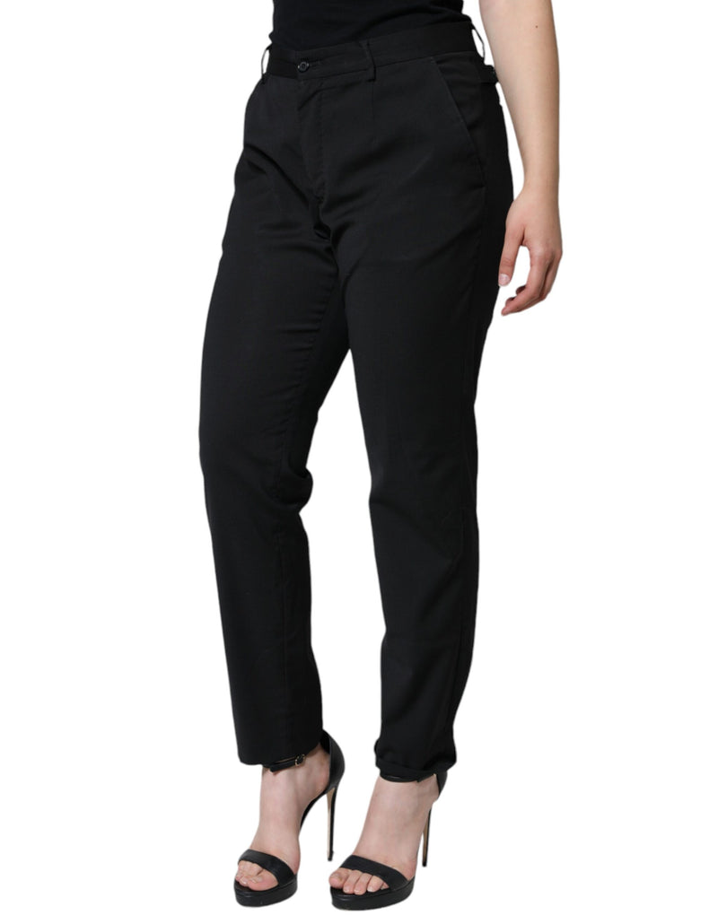 Dolce & Gabbana Black High Waist Tapered Pants