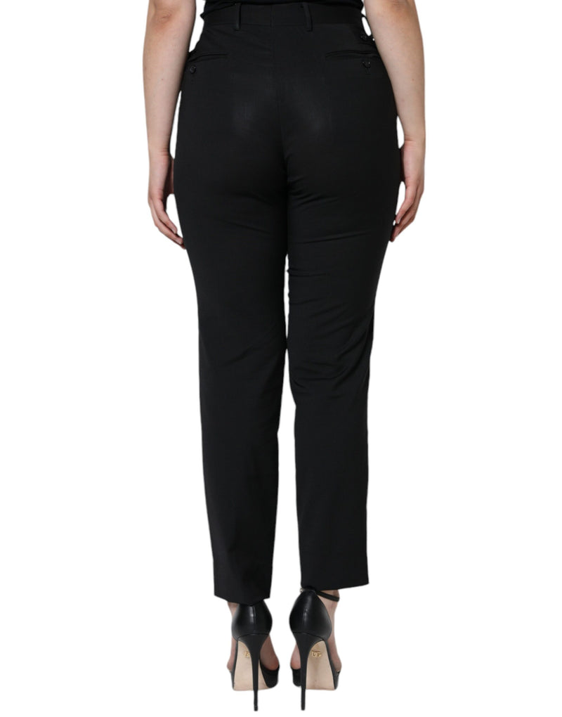 Dolce & Gabbana Black High Waist Tapered Pants