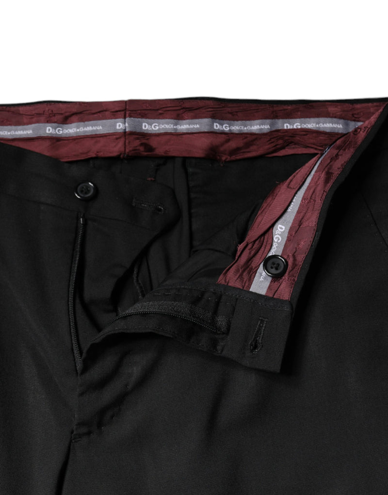 Dolce & Gabbana Black High Waist Tapered Pants