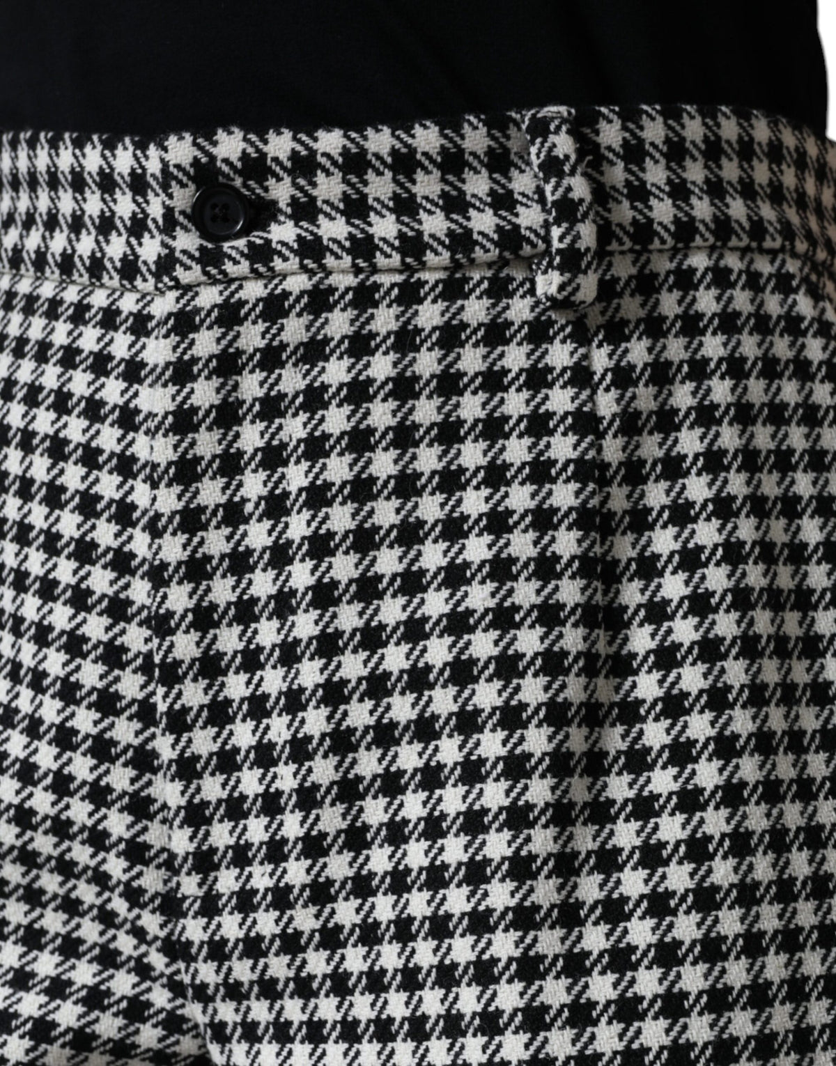 Dolce & Gabbana Black and White Houndstooth Cropped Pants