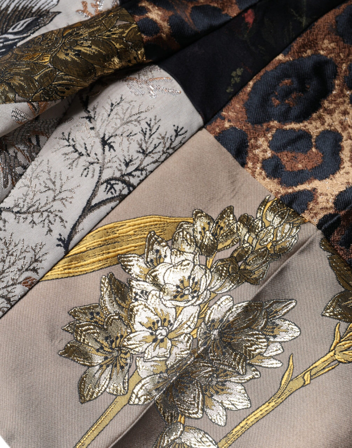 Dolce & Gabbana Pantalons Jacquard Multicolores Taille Haute