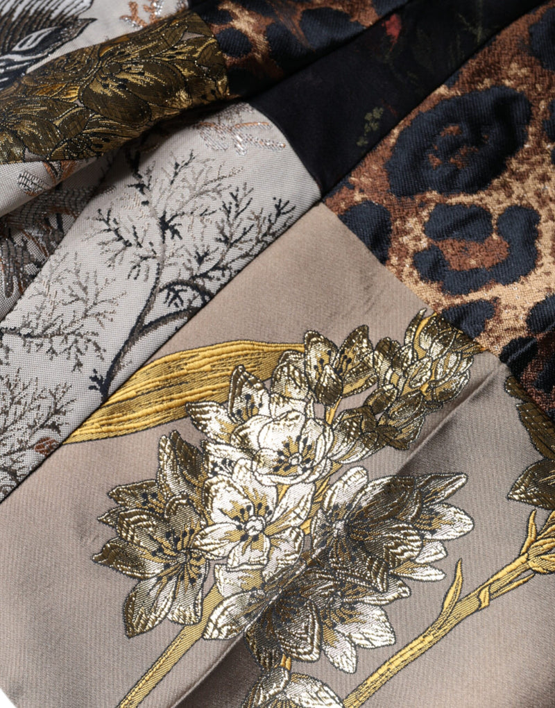 Dolce & Gabbana Pantalons Jacquard Multicolores Taille Haute