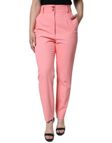 Dolce & Gabbana Rose Pink High Waist Tapered Pants