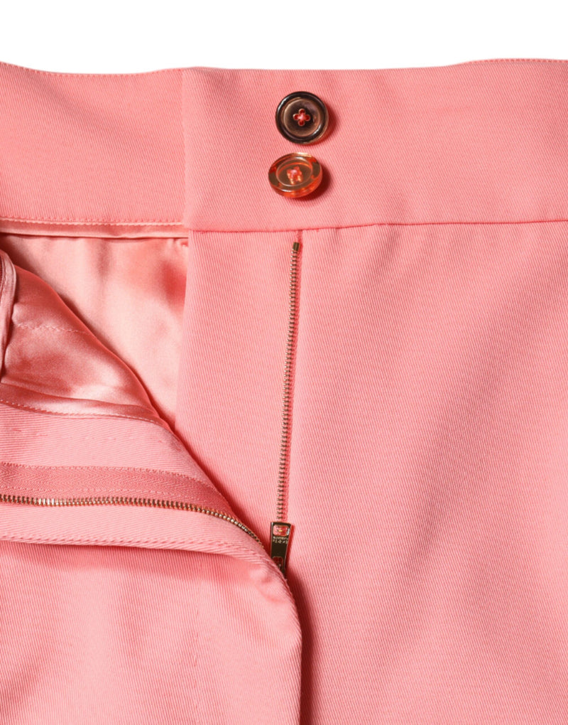 Dolce & Gabbana Rose Pink High Waist Tapered Pants
