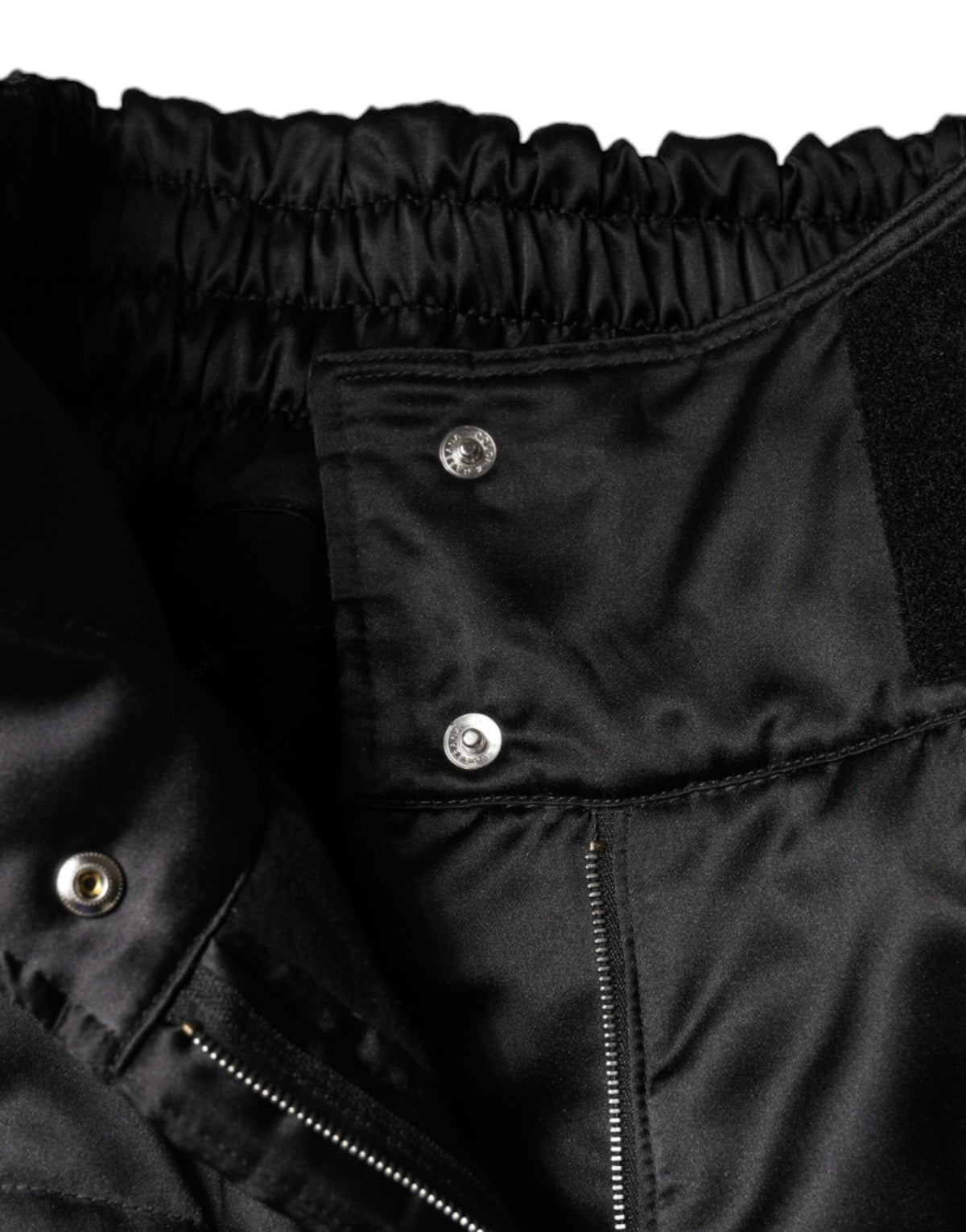Dolce & Gabbana Pantalons Boot Cut Noir Matelassés Taille Haute