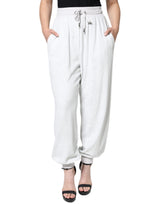 Dolce & Gabbana White Nylon Jogger Sweatpants for Women
