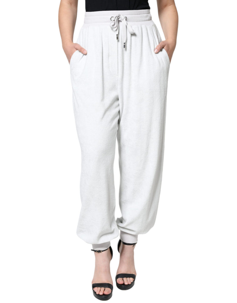 Dolce & Gabbana White Nylon Jogger Sweatpants for Women