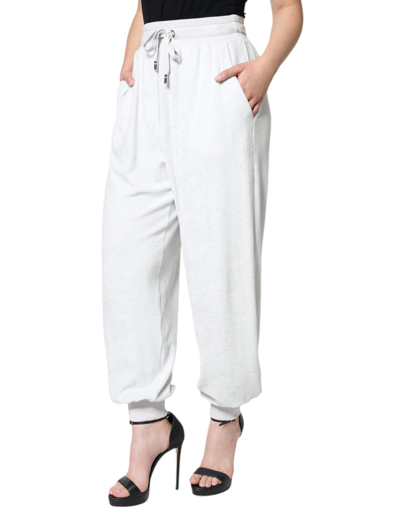 Dolce & Gabbana White Nylon Jogger Sweatpants for Women