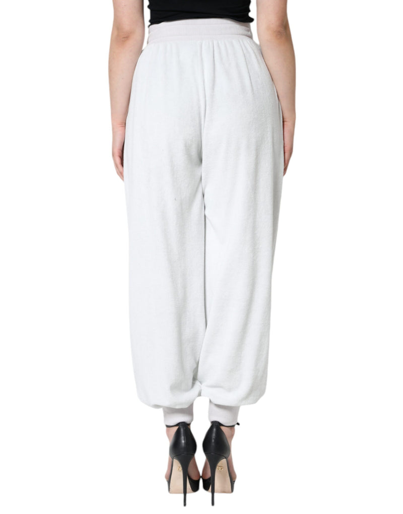 Dolce & Gabbana White Nylon Jogger Sweatpants for Women