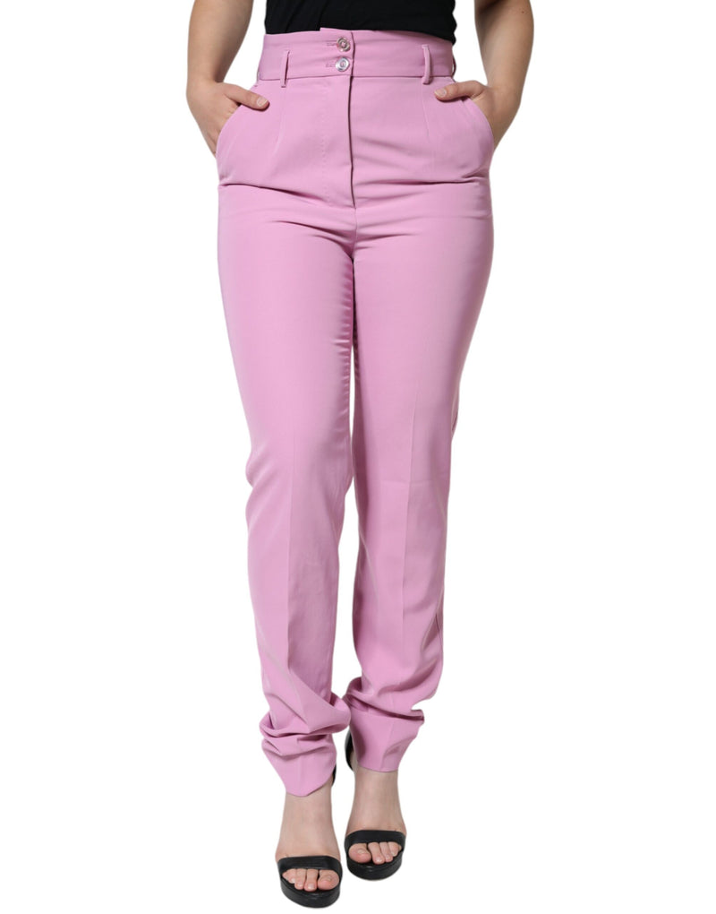 Dolce & Gabbana Pink High Waist Tapered Pants for Women
