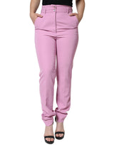 Dolce & Gabbana Pink High Waist Tapered Pants for Women
