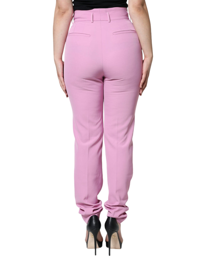 Dolce & Gabbana Pink High Waist Tapered Pants for Women
