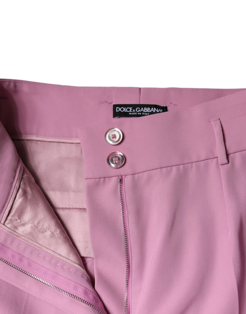 Dolce & Gabbana Pink High Waist Tapered Pants for Women