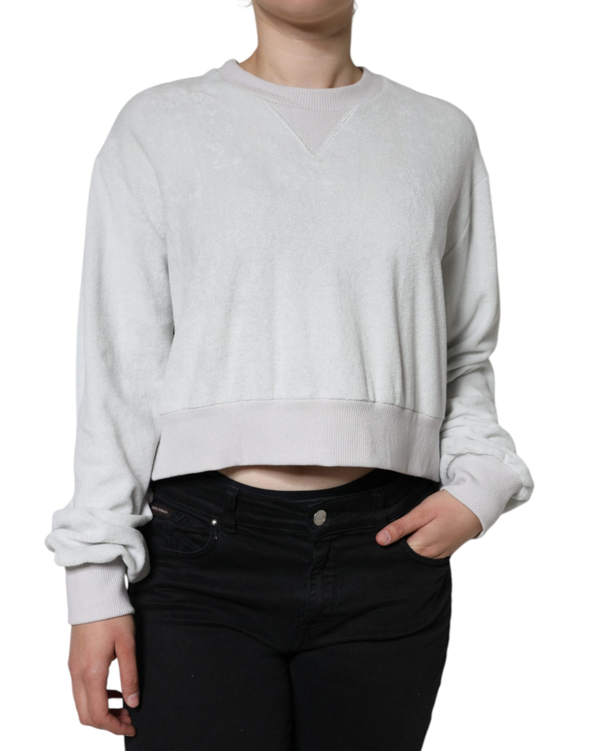 Dolce & Gabbana Pull Over Blanc en Nylon Stretch