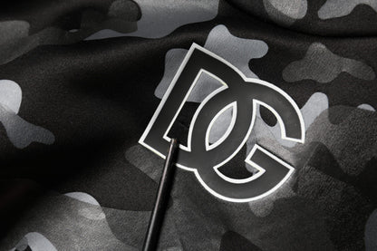 Pull en sweat à col rond noir à motif camouflage Dolce & Gabbana