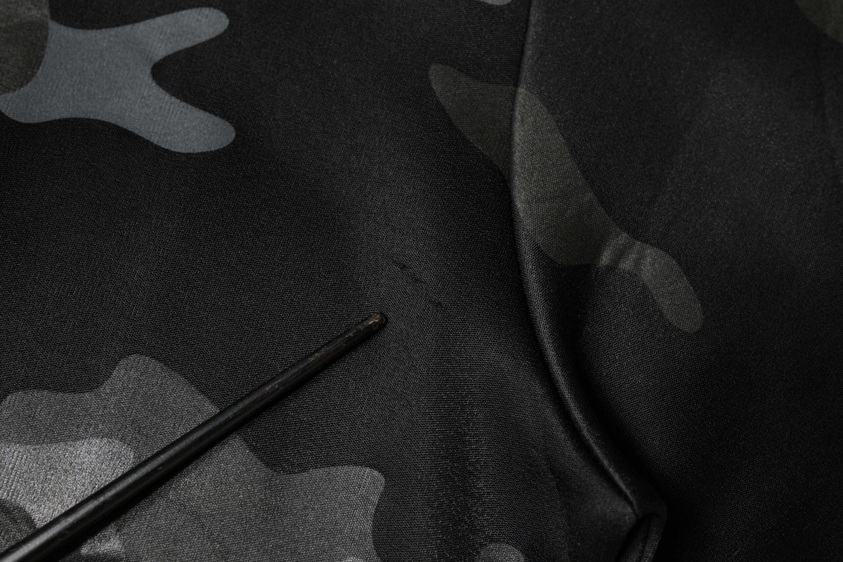Dolce & Gabbana Sweatshirt Noir Camouflage à Col Rond
