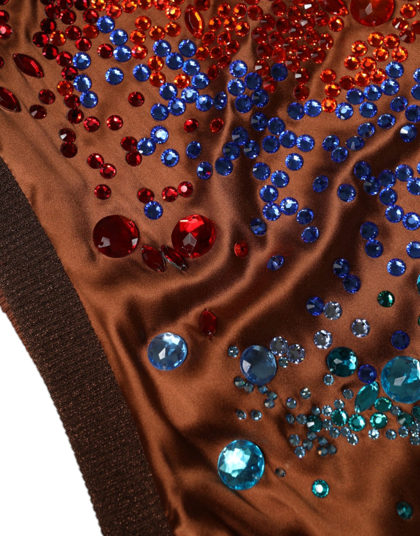 Débardeur sans manches Dolce & Gabbana brun, orné de cristaux.