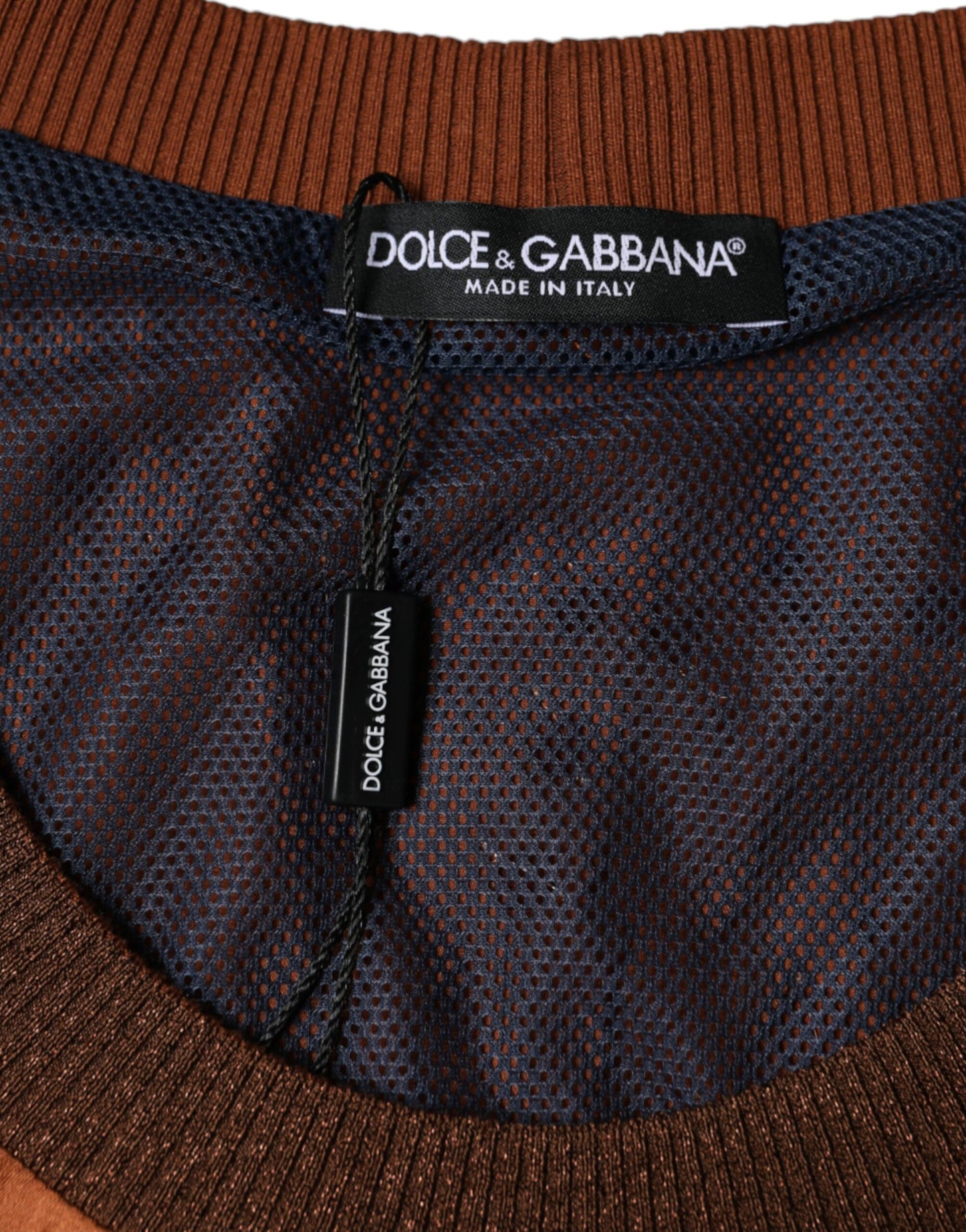 Débardeur sans manches Dolce & Gabbana brun, orné de cristaux.