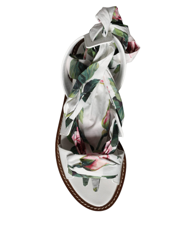 Dolce & Gabbana Sandales à Enveloppe de Cheville Imprimé Floral Multicolore