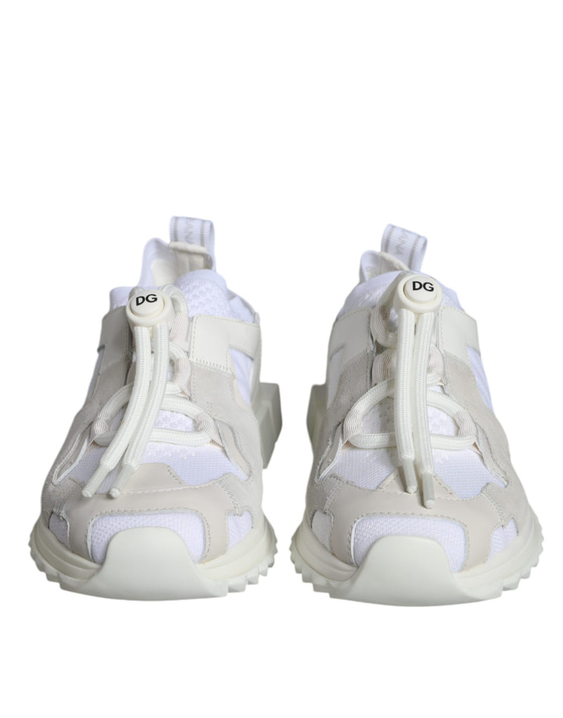 Dolce & Gabbana White Mesh Sorrento Trekking Sneakers