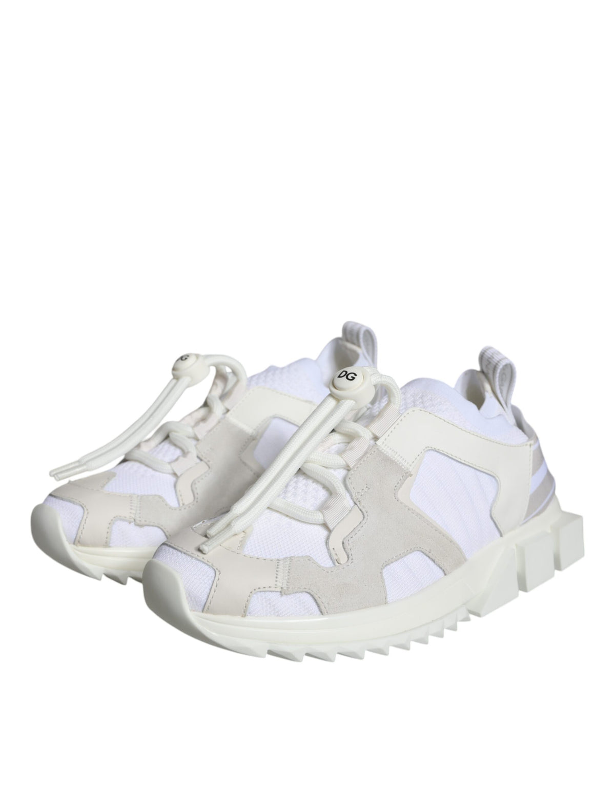 Dolce & Gabbana White Mesh Sorrento Trekking Sneakers