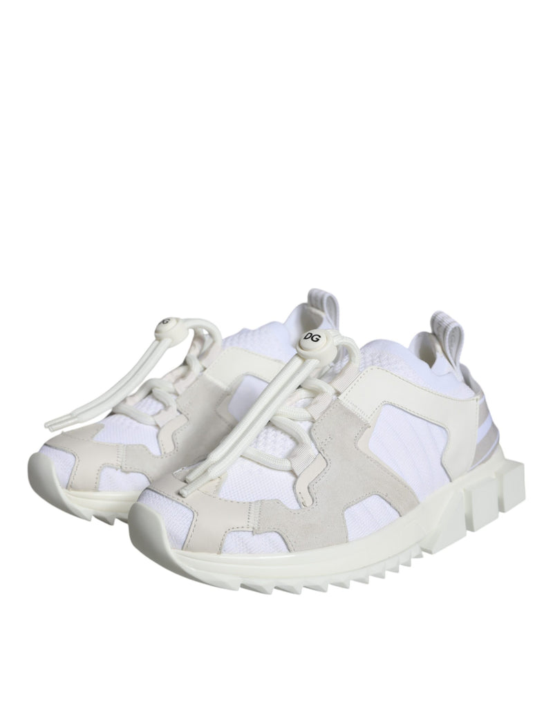 Dolce & Gabbana White Mesh Sorrento Trekking Sneakers