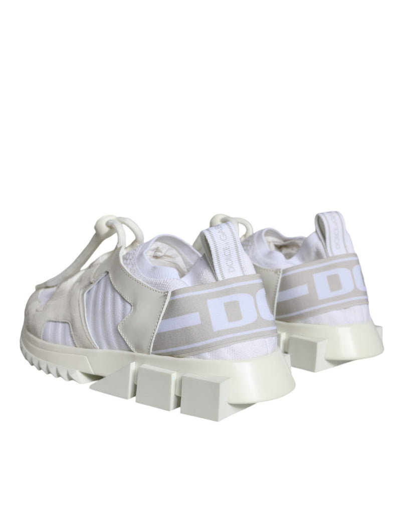 Dolce & Gabbana White Mesh Sorrento Trekking Sneakers