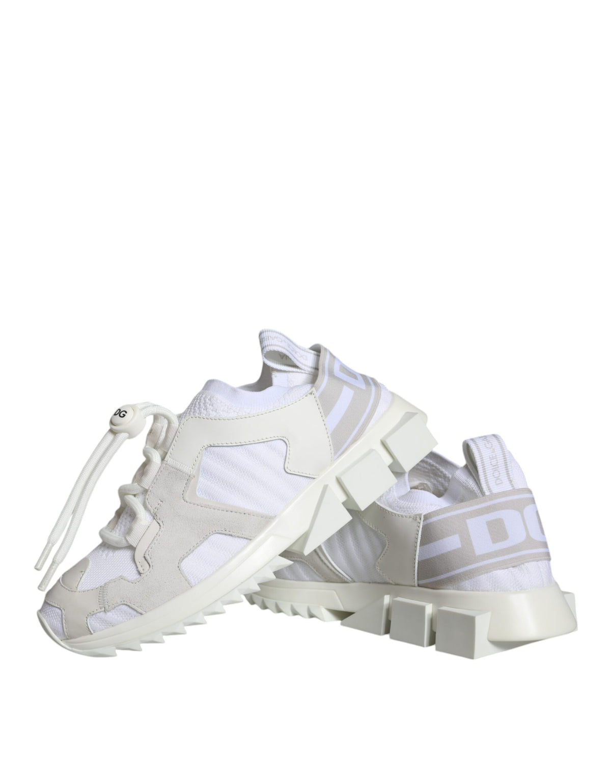 Dolce & Gabbana White Mesh Sorrento Trekking Sneakers