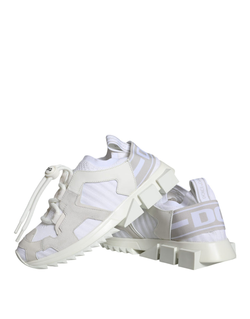 Dolce & Gabbana White Mesh Sorrento Trekking Sneakers