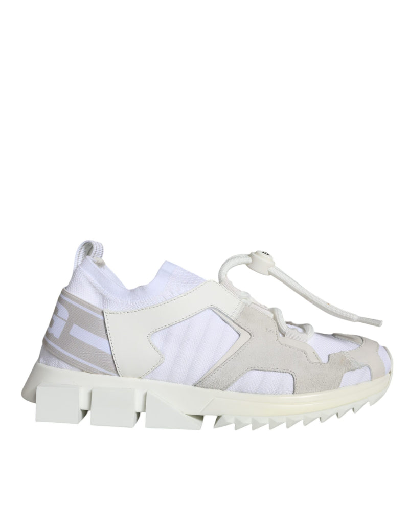 Dolce & Gabbana White Mesh Sorrento Trekking Sneakers