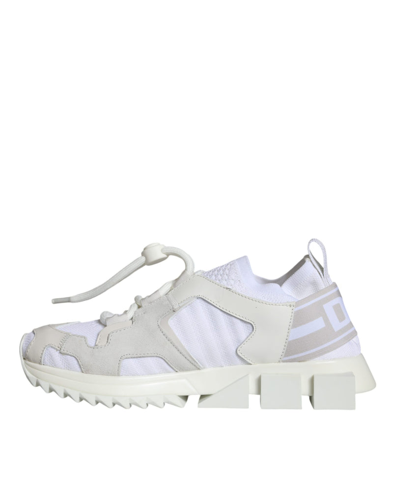 Dolce & Gabbana White Mesh Sorrento Trekking Sneakers