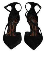 Dolce & Gabbana Black Suede Ankle Strap Pumps - EU36/US6