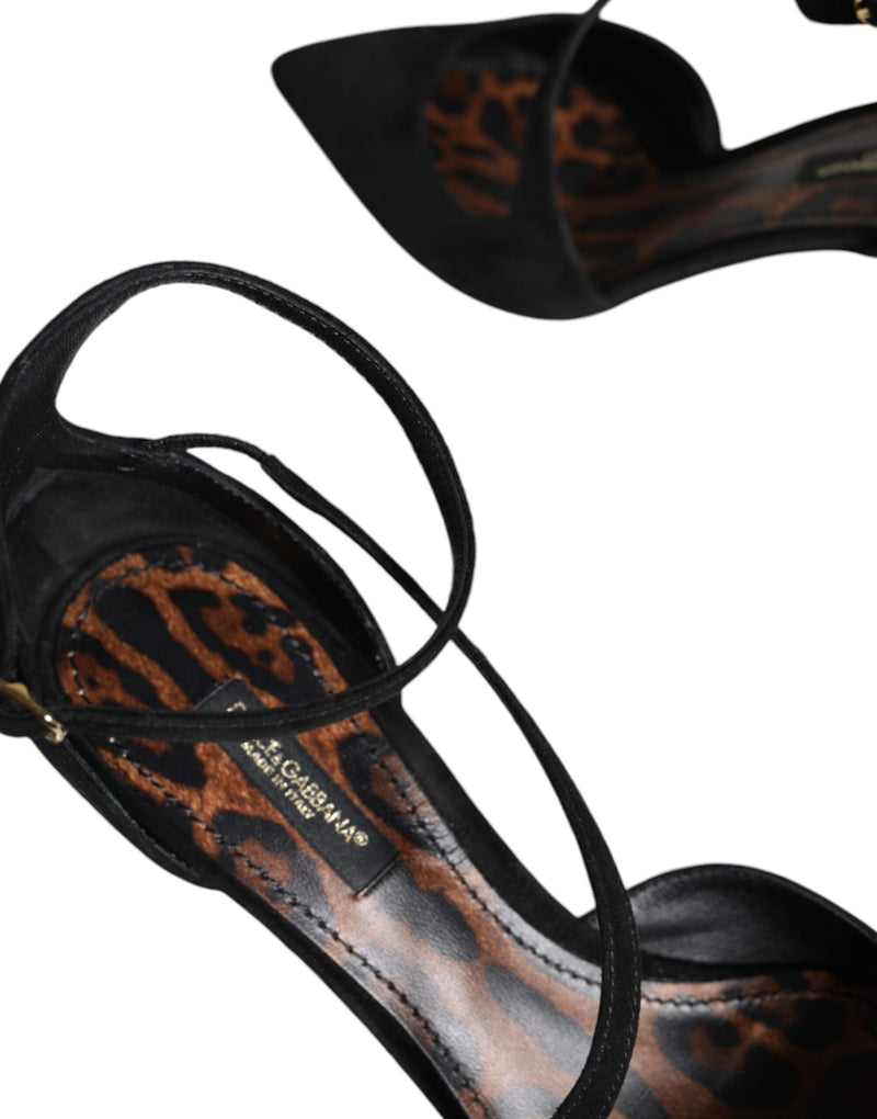 Dolce & Gabbana Black Suede Ankle Strap Pumps - EU36/US6
