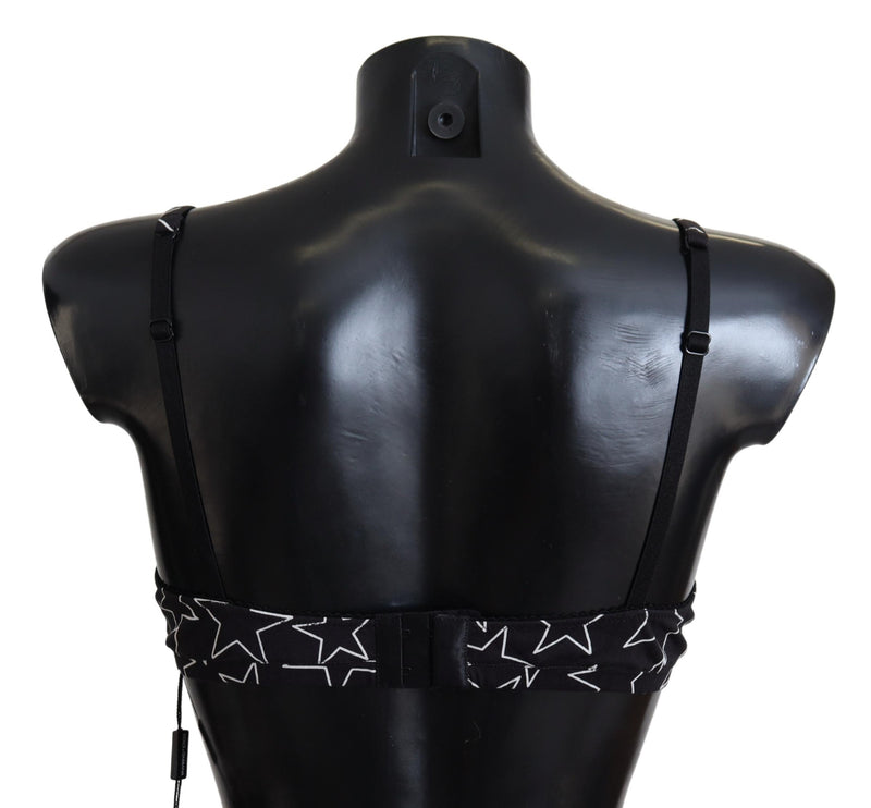 Dolce & Gabbana Black Millennials Star Non Wire Cotton Bra