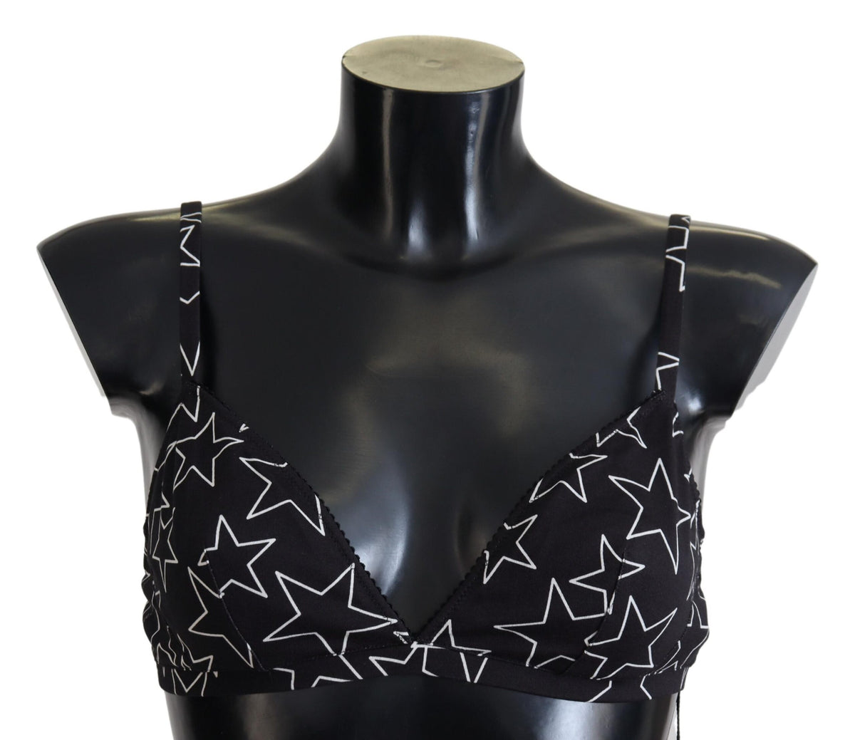 Dolce & Gabbana Black Millennials Star Non Wire Cotton Bra