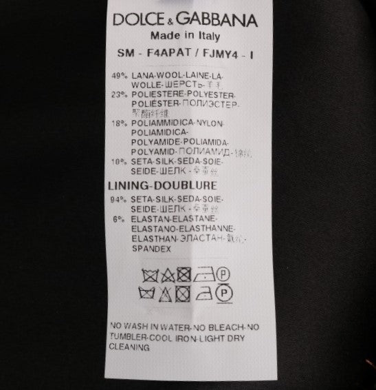 Jupe courte Dolce &amp; Gabbana dorée et noire