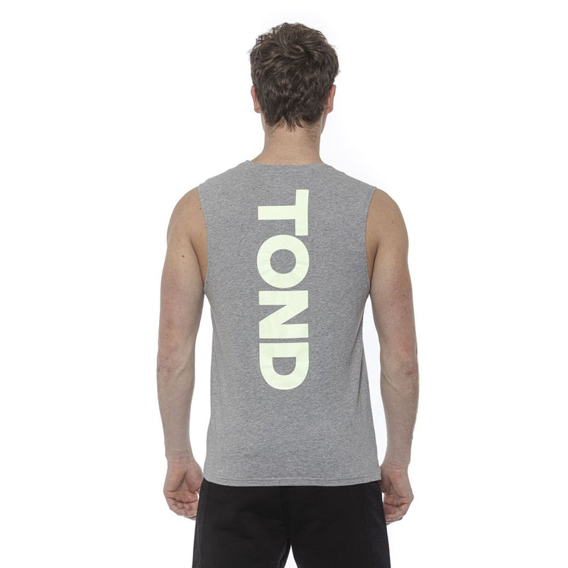 Tond Grijs Katoenen Heren Tanktop