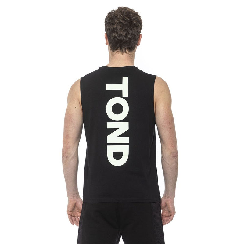 Tond Zwarte Katoenen Heren Tanktop