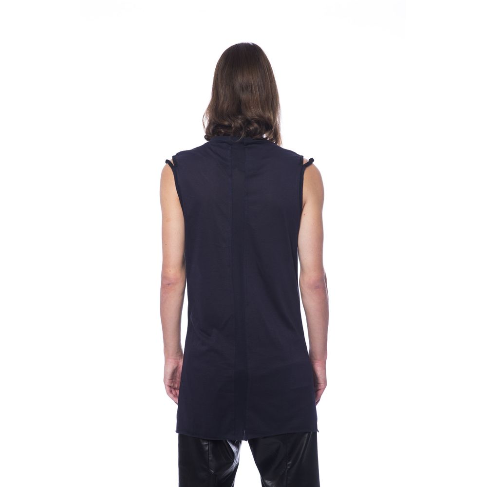 Débardeur homme en coton noir Nicolo Tonetto