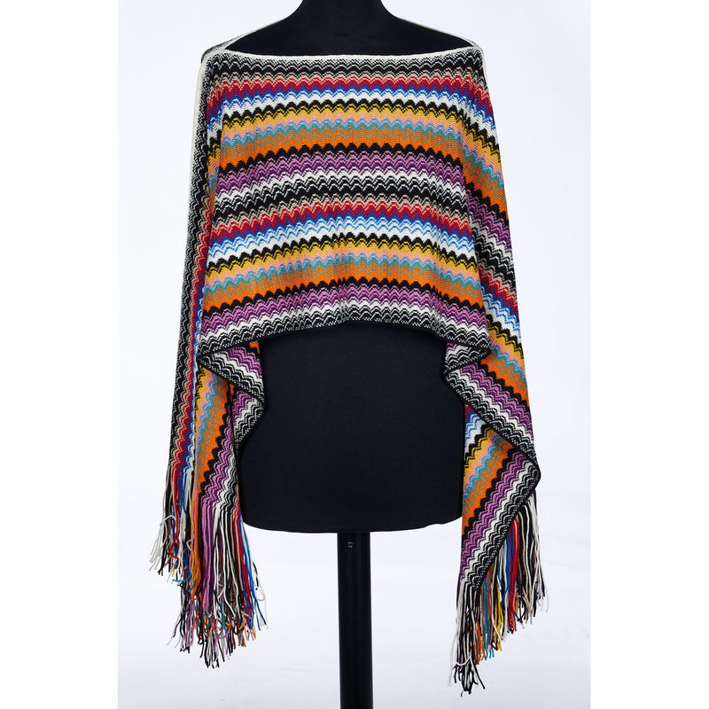 Missoni Multicolor Wool Poncho - Essential Luxury Layering
