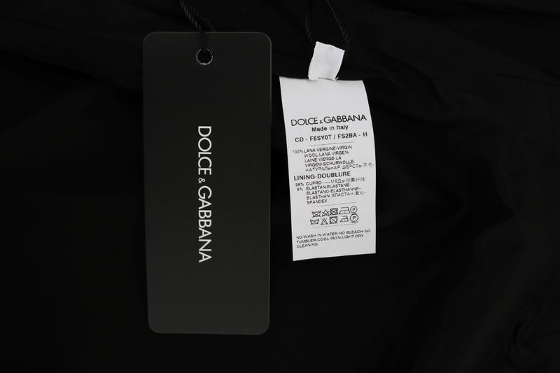Robe fourreau en laine grise à pois Dolce &amp; Gabbana
