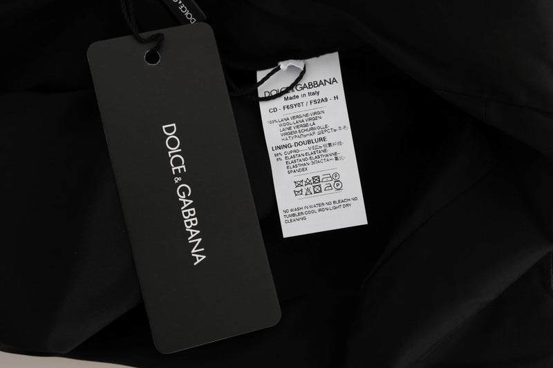 Robe fourreau en laine grise à pois Dolce &amp; Gabbana