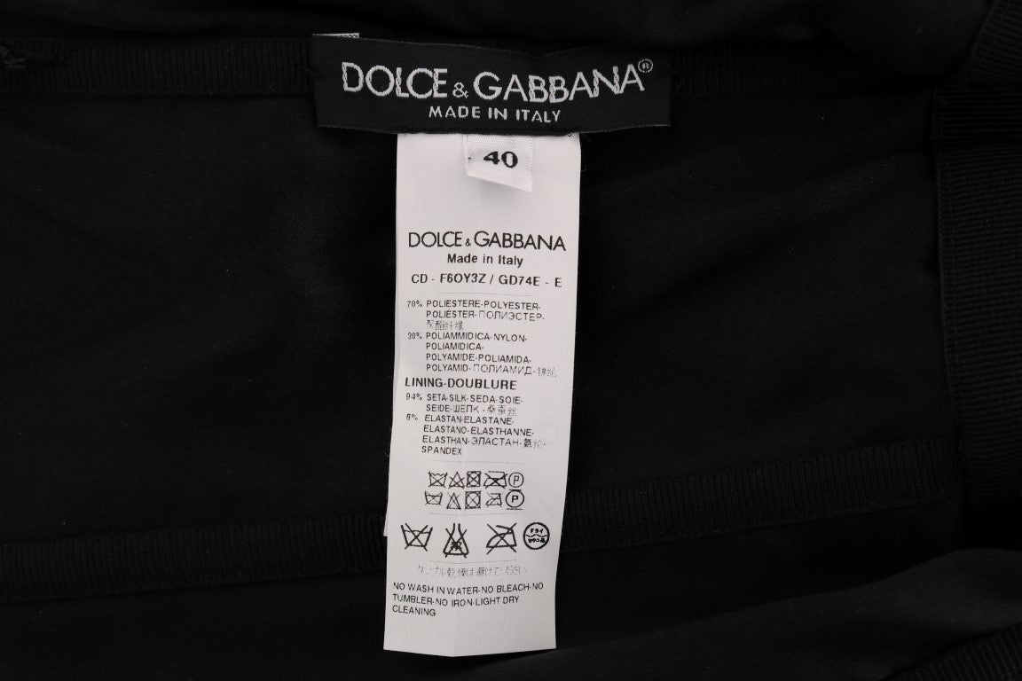 Robe Dolce &amp; Gabbana noire et rouge à pois et sequins