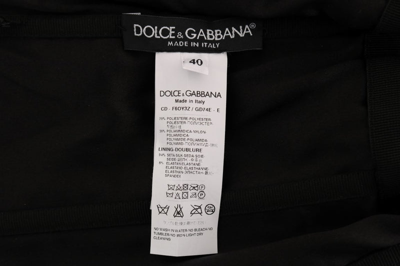Robe Dolce &amp; Gabbana noire et rouge à pois et sequins