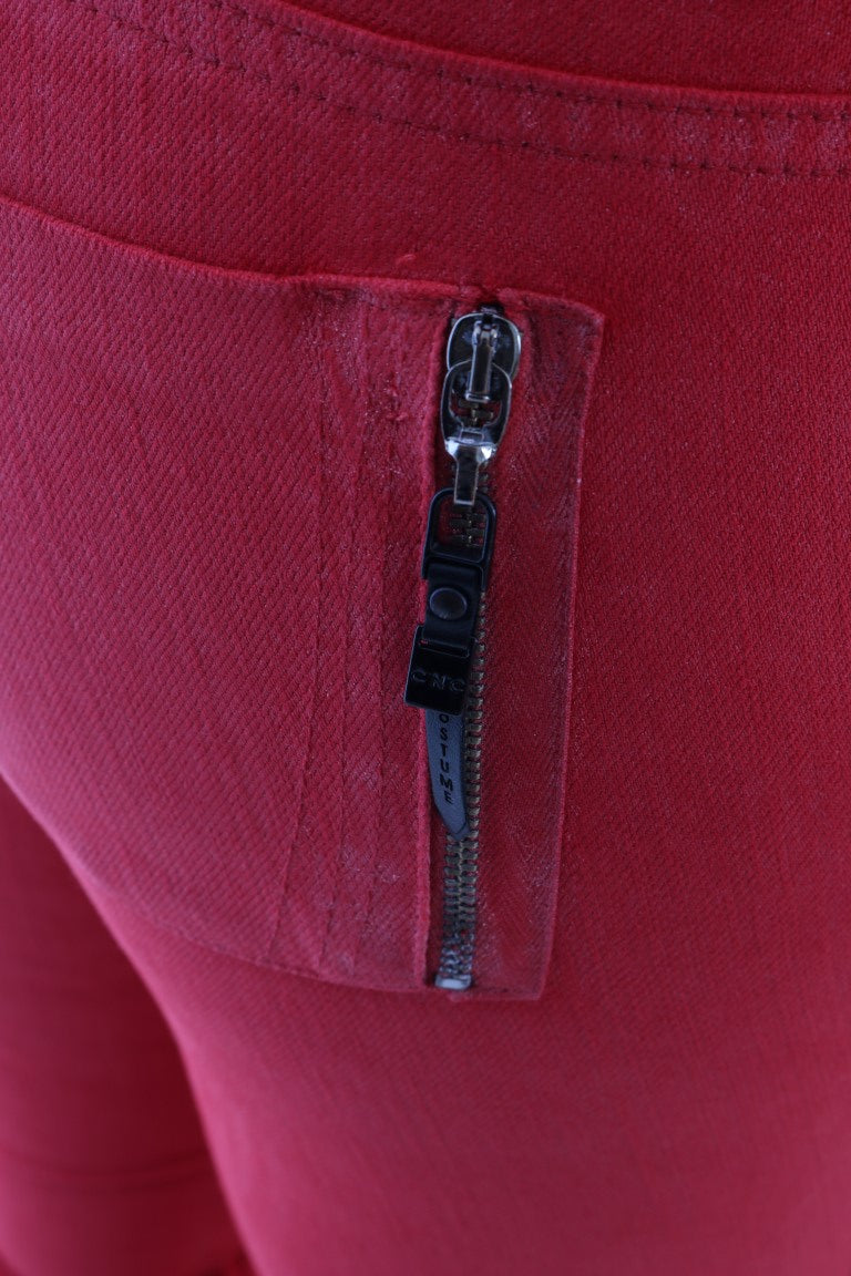 Jean slim stretch en coton rouge Costume National