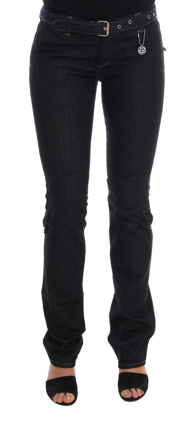 Costume National - Jeans slim en coton stretch bleu
